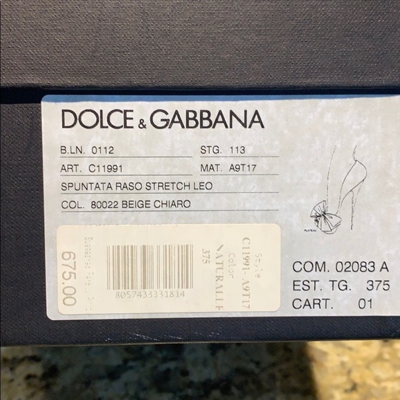 Dolce & Gabbana Peep Toe Leopard print heels 37.5 - Picture 4 of 4